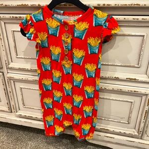 Posh Peanut Fry ruffle romper